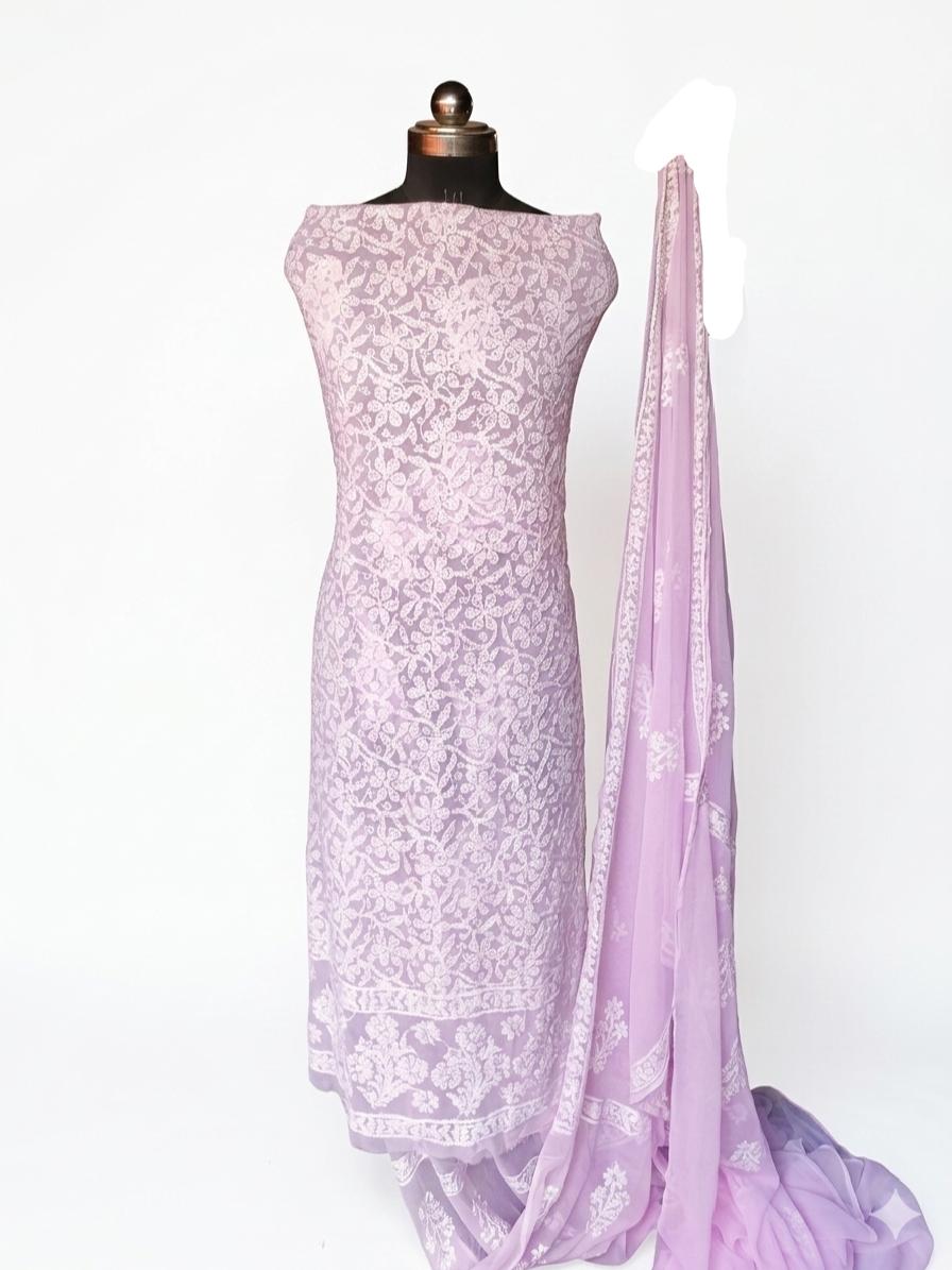 Chiffon three peice pink - Image 1